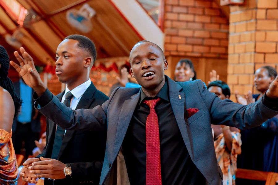 Joyful church celebration